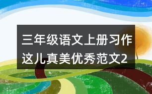 三年級(jí)語文上冊習(xí)作：這兒真美優(yōu)秀范文2篇