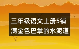 三年級(jí)語(yǔ)文上冊(cè)5鋪滿金色巴掌的水泥道課堂筆記常見(jiàn)多音字