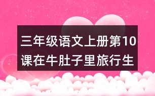 三年級語文上冊第10課在牛肚子里旅行生字組詞與多音字組詞