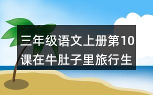 三年級語文上冊第10課在牛肚子里旅行生字組詞與詞語理解