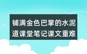 鋪滿金色巴掌的水泥道課堂筆記課文重難點(diǎn)探究