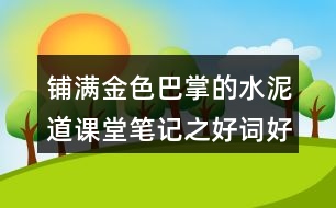 鋪滿(mǎn)金色巴掌的水泥道課堂筆記之好詞好句積累