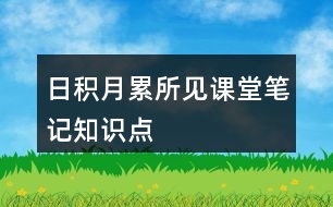 日積月累所見課堂筆記知識(shí)點(diǎn)