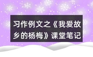 習作例文之《我愛故鄉(xiāng)的楊梅》課堂筆記