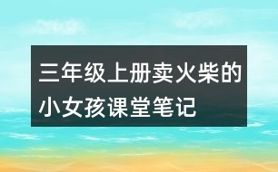 三年級(jí)上冊(cè)賣火柴的小女孩課堂筆記