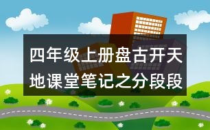 四年級(jí)上冊(cè)盤古開天地課堂筆記之分段段落大意