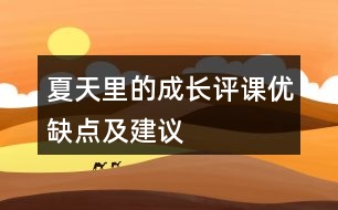 夏天里的成長(zhǎng)評(píng)課優(yōu)缺點(diǎn)及建議