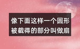 像下面這樣一個圓形被截得的部分叫做扇環(huán)。你能求出下面扇環(huán)的面積嗎？