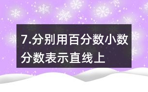 7.分別用百分?jǐn)?shù)、小數(shù)、分?jǐn)?shù)表示直線上的各店。