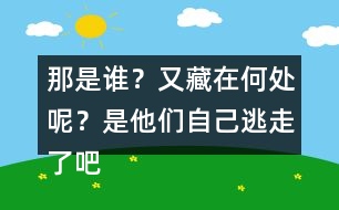 那是誰？又藏在何處呢？是他們自己逃走了吧……這樣表達(dá)好處在哪里？