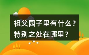 祖父園子里有什么？特別之處在哪里？