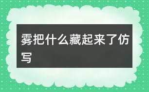 霧把什么藏起來(lái)了仿寫