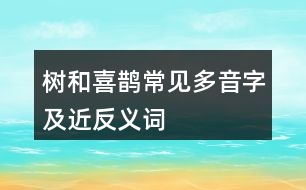 樹和喜鵲常見多音字及近反義詞