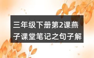 三年級(jí)下冊第2課燕子課堂筆記之句子解析