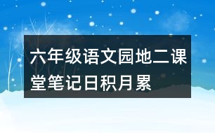 六年級語文園地二課堂筆記日積月累