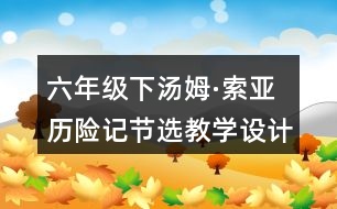 六年級下湯姆·索亞歷險記節(jié)選教學設(shè)計優(yōu)秀案例