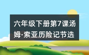 六年級下冊第7課湯姆·索亞歷險記節(jié)選課堂筆記之段落劃分及大意