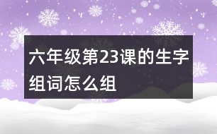 六年級(jí)第23課的生字組詞怎么組