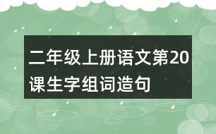 二年級上冊語文第20課生字組詞造句