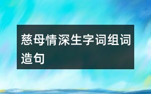 慈母情深生字詞組詞造句