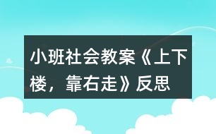 小班社會教案《上下樓，靠右走》反思