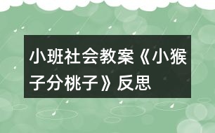 小班社會(huì)教案《小猴子分桃子》反思