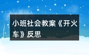 小班社會(huì)教案《開(kāi)火車》反思