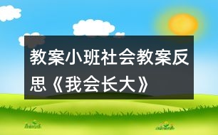 教案小班社會(huì)教案反思《我會(huì)長(zhǎng)大》