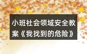 小班社會(huì)領(lǐng)域安全教案《我找到的危險(xiǎn)》反思