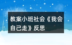 教案小班社會(huì)《我會(huì)自己走》反思