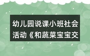 幼兒園說課小班社會(huì)活動(dòng)《和蔬菜寶寶交朋友》反思