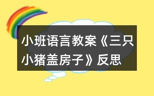 小班語(yǔ)言教案《三只小豬蓋房子》反思