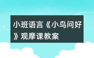 小班語(yǔ)言《小鳥問好》觀摩課教案