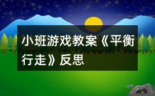 小班游戲教案《平衡行走》反思