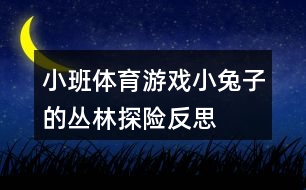 小班體育游戲小兔子的叢林探險反思