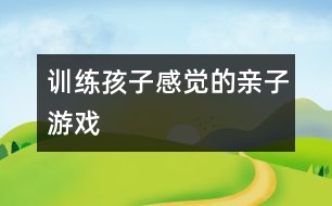 訓練孩子感覺的親子游戲