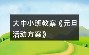 大中小班教案《元旦活動(dòng)方案》