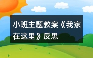 小班主題教案《我家在這里》反思