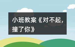 小班教案《對不起，撞了你》