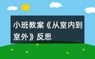 小班教案《從室內到室外》反思