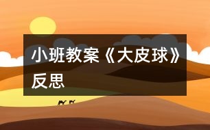 小班教案《大皮球》反思