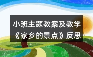 小班主題教案及教學《家鄉(xiāng)的景點》反思