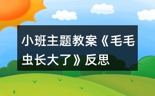 小班主題教案《毛毛蟲(chóng)長(zhǎng)大了》反思