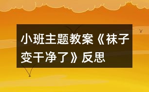 小班主題教案《襪子變干凈了》反思