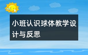 小班認(rèn)識球體教學(xué)設(shè)計與反思