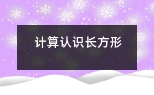 計(jì)算：認(rèn)識(shí)長(zhǎng)方形