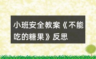 小班安全教案《不能吃的糖果》反思