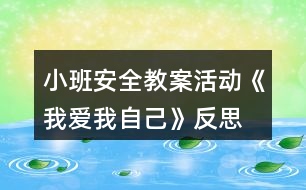 小班安全教案活動《我愛我自己》反思