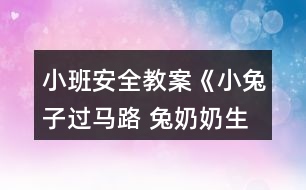 小班安全教案《小兔子過馬路 兔奶奶生病了》