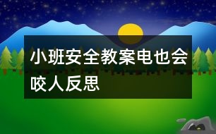 小班安全教案電也會(huì)咬人反思